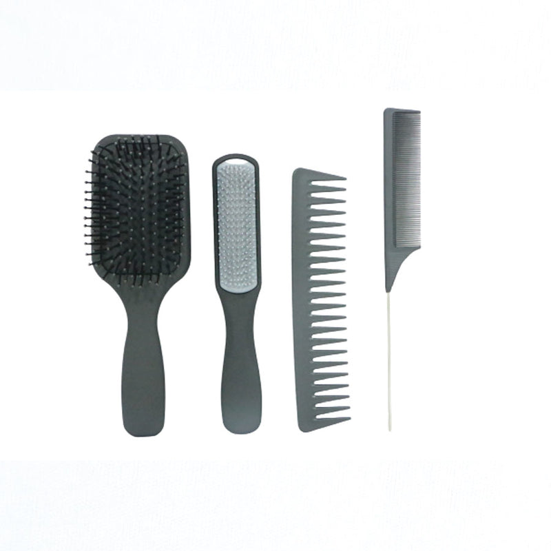 Kit pente e escova para cabelo 4 und.