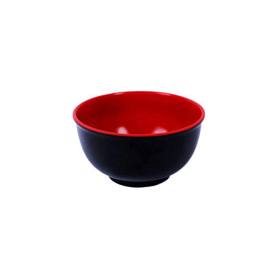 Tigela de Melamina para Mesa Preta e Vermelha