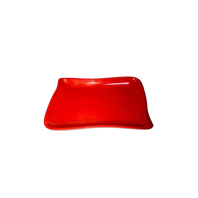 Bandeja em Melamina Vermelho e Preta 21cm