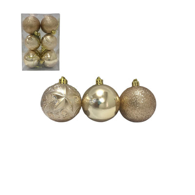 Bolas Natalinas  12 Peças Rose Claro