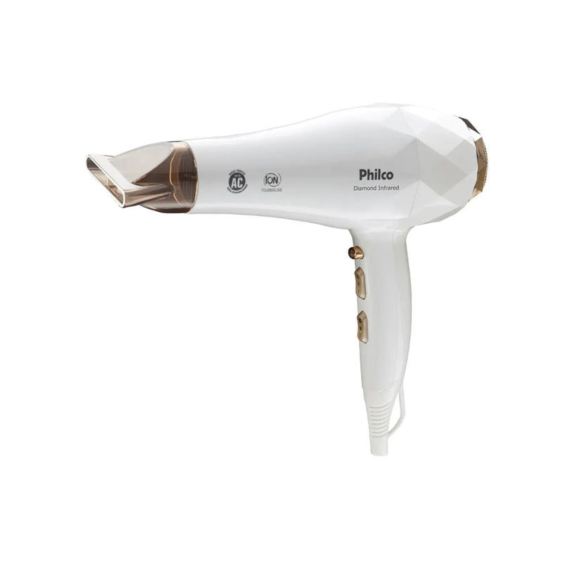 Secador de Cabelos Diamond Infrared PSC13, PHILCO, 127v - Branco