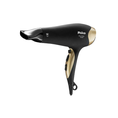 Secador De Cabelo Philco PH3700 Gold Com Difusor , 110 v - Preto e Dourado