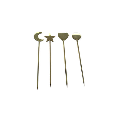 Conjunto Aparetivo Bolinha 4 Peças Inox 11,5cm- Dourado