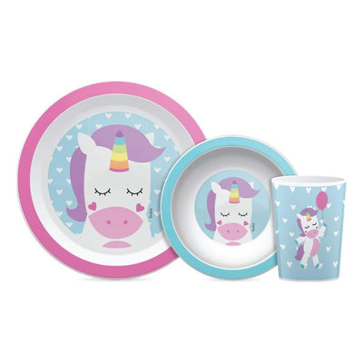 Kit Refeição Animal Fun - Unicórnio Buba Multicolorido