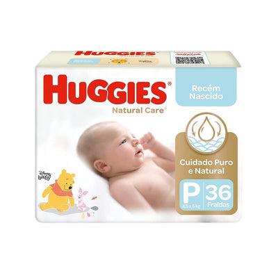 Fralda Huggies NATURAL CARE P COM 36 unidades