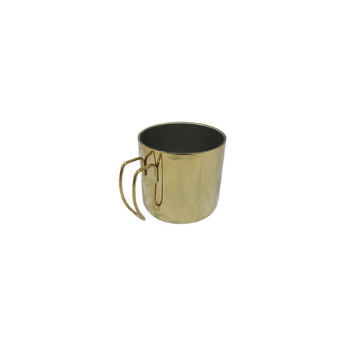 Caneca de Aço Inox Dourada 9cm