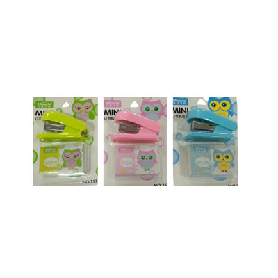 Mini Grampeador Colorido - ST 0218 - Cores Diversas.