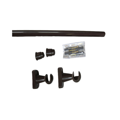Kit de Varão Metal Imbuia para Cortina 1,5m