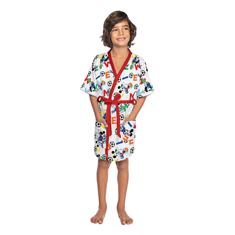 Roupão Infantil Quimono Mickey Vermelho - lepper