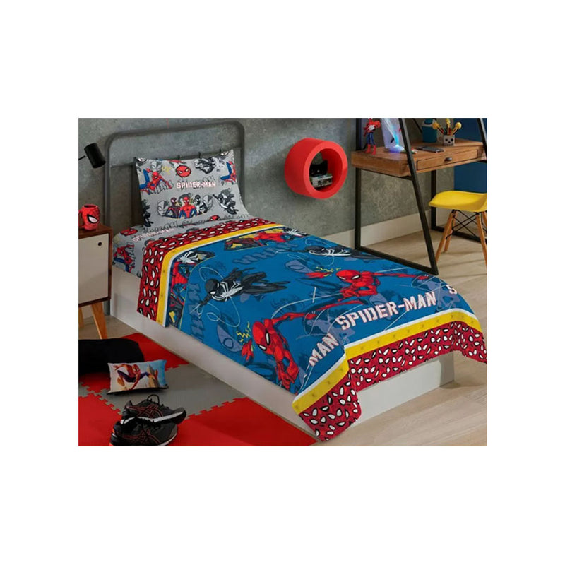 Jogo de Cama Infantil Divertido Homem Aranha - Lepper