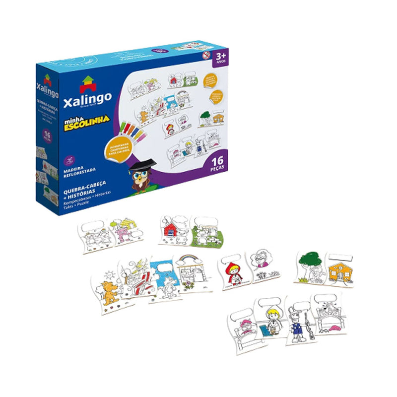 Quebra Cabeça + Histórias Minha Escolinha - xalingo