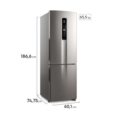 GELADEIRA ELECTROLUX FROST FREE 400L INVERSE INVERTER COM AUTOSENSE COR INOX LOOK (IB45S) - 127V