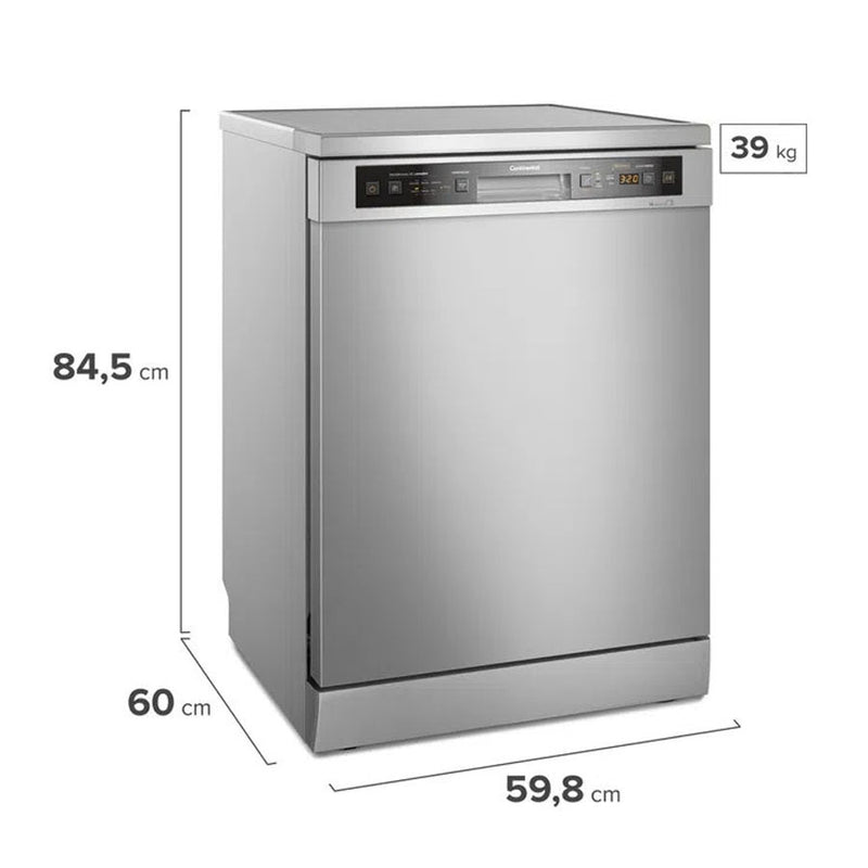 Lava-Louças Continental 14 Serviços Prata Com Função Higienizar 70°c LC14S - 127v