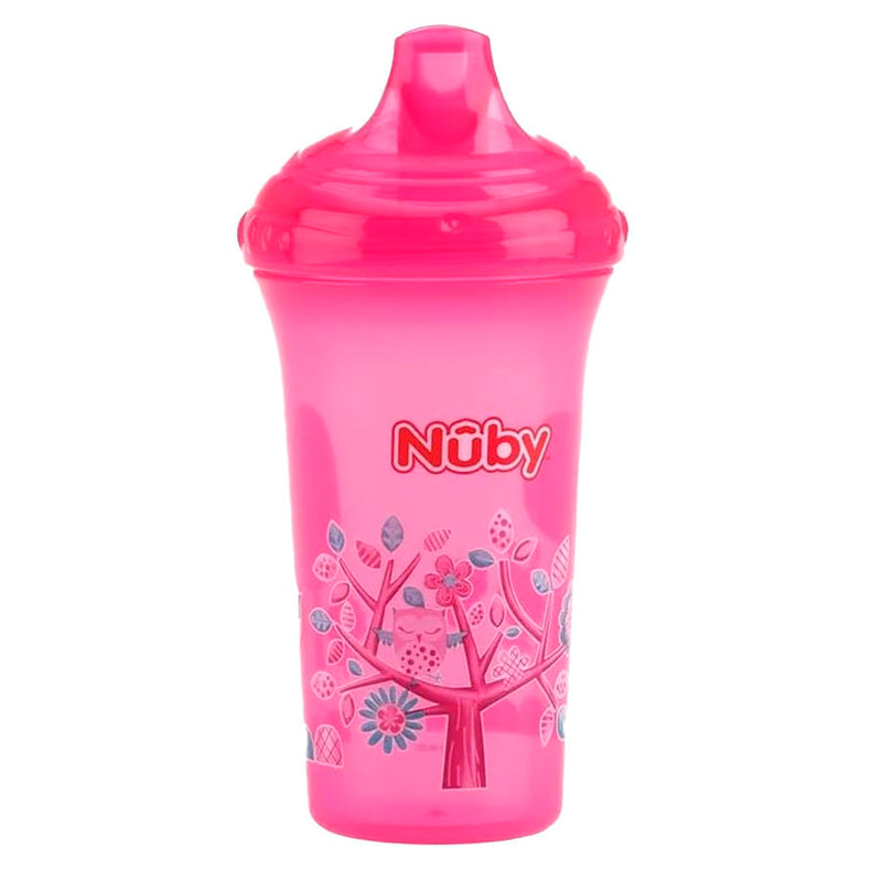 Copo Decorado Com Bico Rígido Rosa - Nuby 270ml