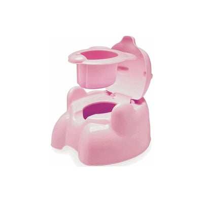 Troninho Infantil De Urso Com Tampa Pinico Rosa - Adoleta Bebê
