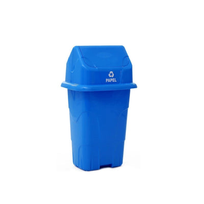 Lixeira Seletiva Basculante 50L - Azul