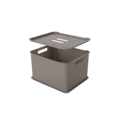 Cesta Grande com Tampa Fit Gray Fit 30cm