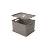 Cesta Grande com Tampa Fit Gray Fit 30cm
