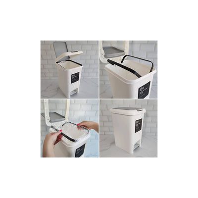 Lixeira com Pedal 15L Branco Double