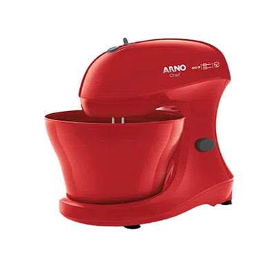 Batedeira Arno Chef 400W 2 batedores multifuncionais 5 Litros Vermelha SM02