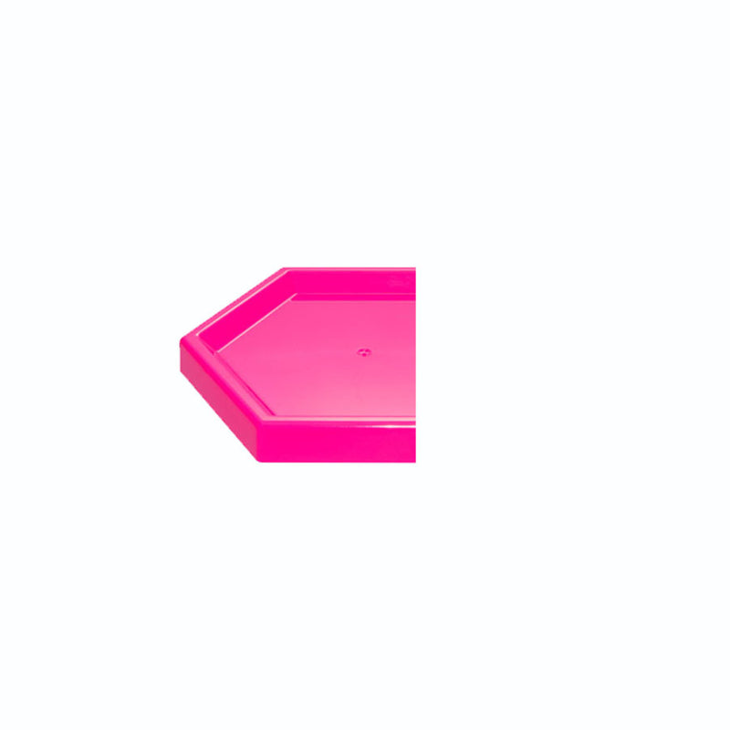 Bandeja Candy Sextavada Pink 19cm