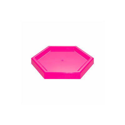 Bandeja Candy Sextavada Pink 19cm