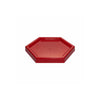 Bandeja Candy Sextavada Vermelho 19cm