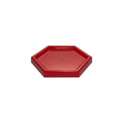 Bandeja Candy Sextavada Vermelho 19cm