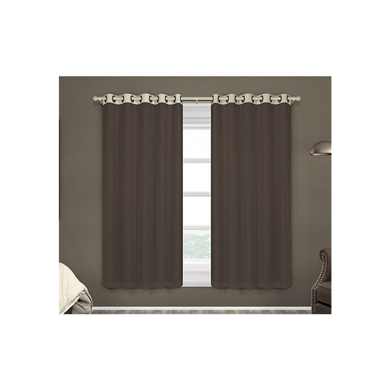CORTINA VOIL COM CORTA LUZ 1,80 X 2,0M MARROM ADOMES