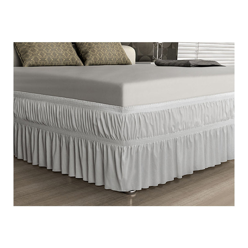 SAIA PARA CAMA BOX EM MALHA CASAL BRANCA 1,40M X 1,90M X 38CM - ADOMES