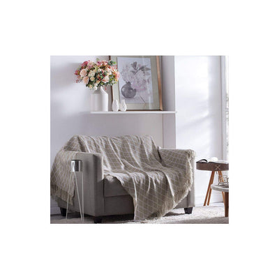 Manta PARA Sofá Jacquard Casablanca Vitral Bege 1,40m x 2,10m - Adomes
