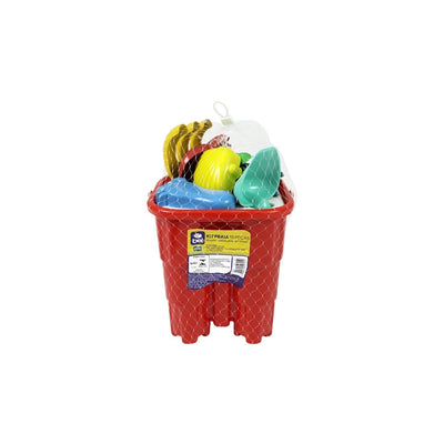 Kit Praia 10 Peças com Baldinho 21 cm