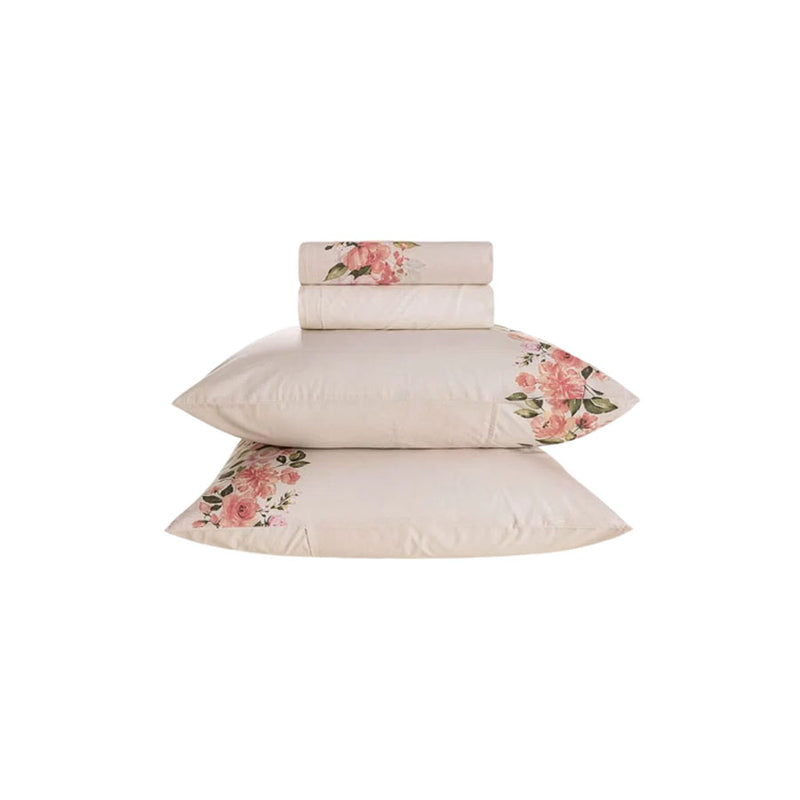 Jogo de Cama Casal Karsten Laurna 150 Fios 1,88x40cm