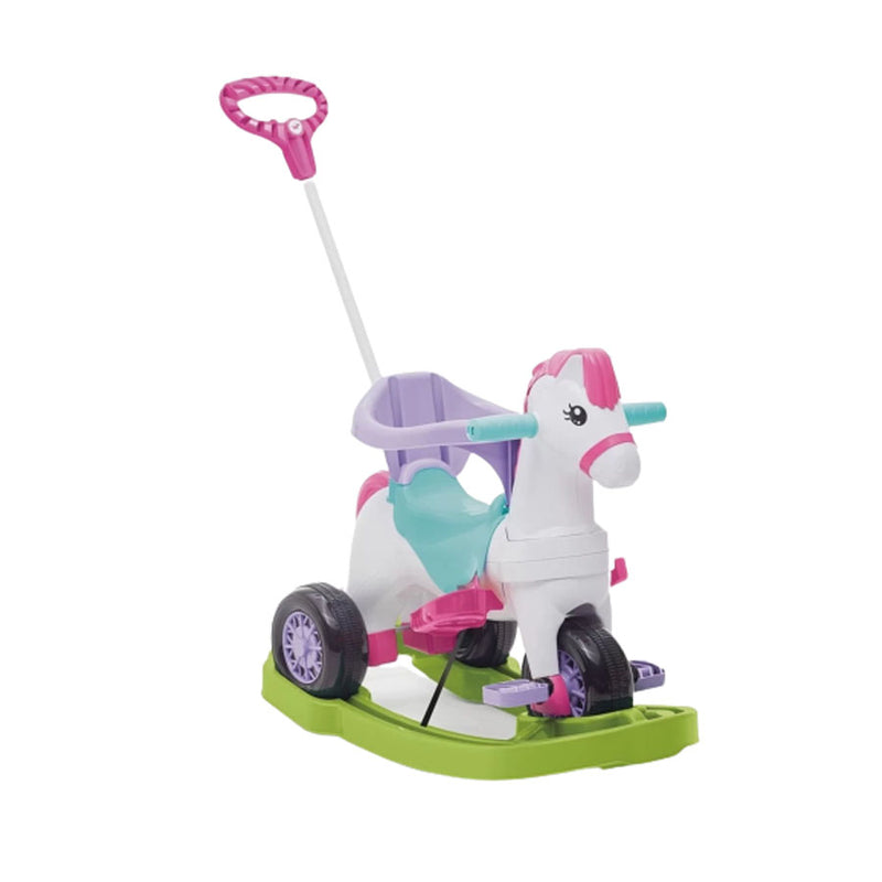 Triciclo Poponei Rosa com Balanço - Calesita