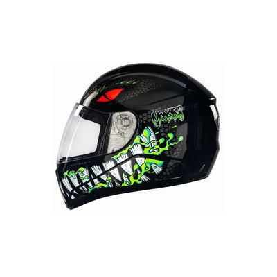 Capacete Fechado Monster Preto Fly F9 Tam 58