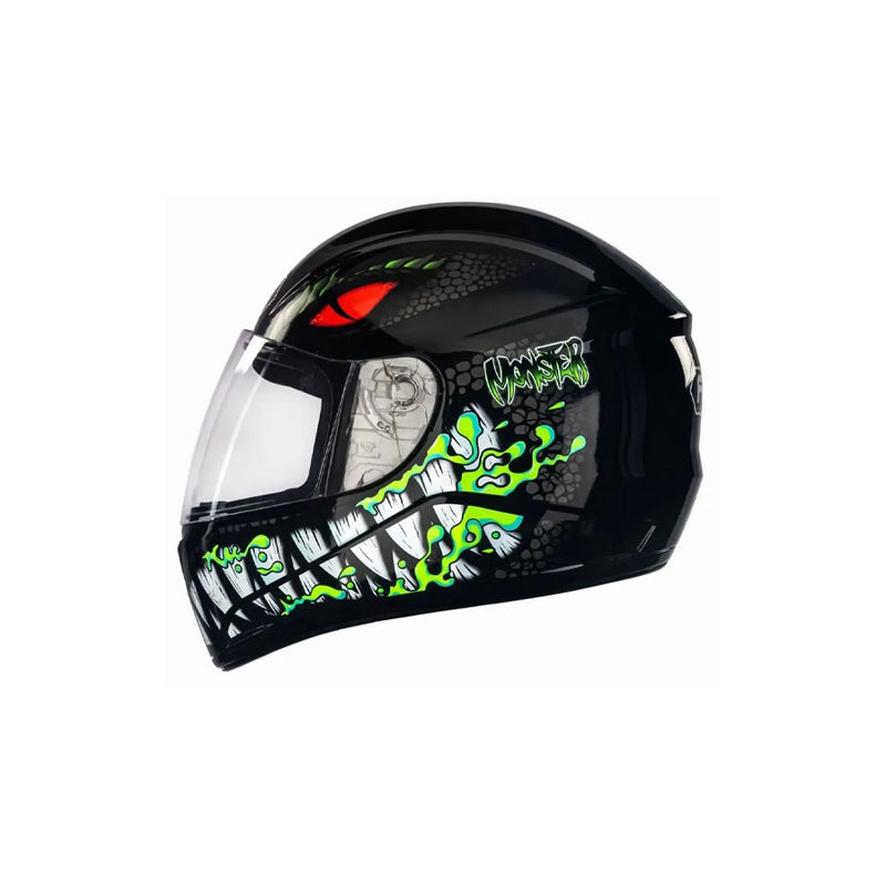 Capacete Fechado Monster Preto Fly F9 Tam 58