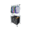 Arara Multi Black com 3 Cesto Preto 175x84cm