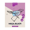 Varal De Chão com Abas Mega Aço Preto Secalux