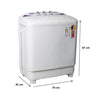 MÁQUINA DE LAVAR PRAXIS 10KG 2 EM 1 LAVA 4KG E CENTRIFUGA 6KG TWUIN TUB BRANCA 127V