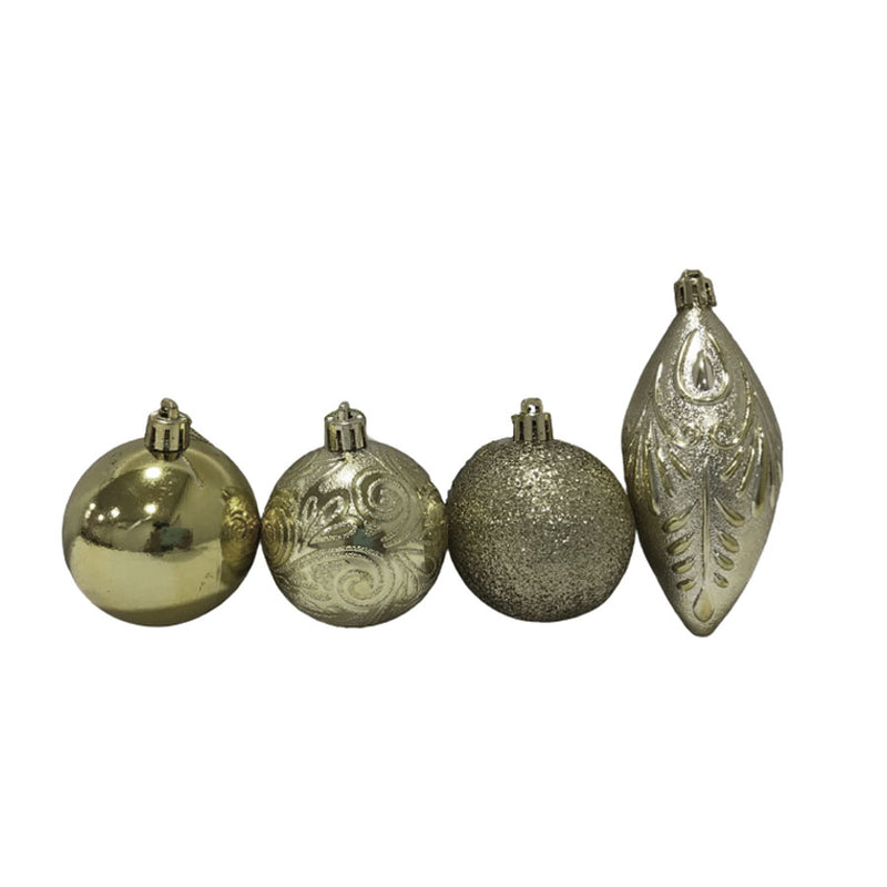 Bolas em Tubo 9cm Prata 12 Unidades