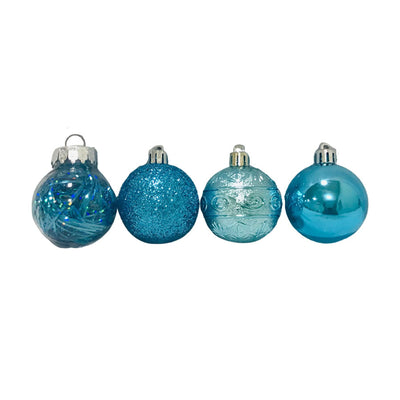 Bolas para Árvore de Natal 16 Peças 7cm Azul