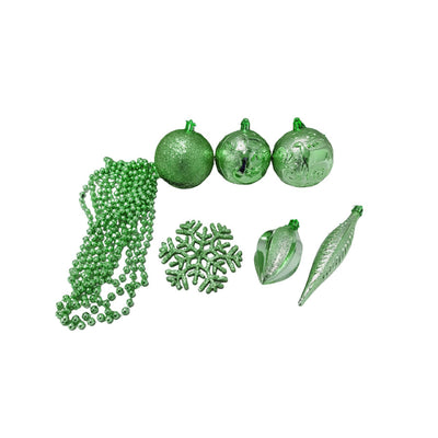 Kit Enfeite Natalino 25 Peças Verde