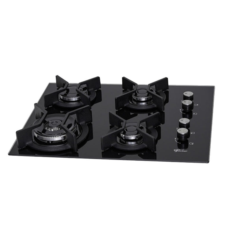 Fogão Cooktop Fischer 4 Bocas Tc Infinity Gás Mesa Vidro