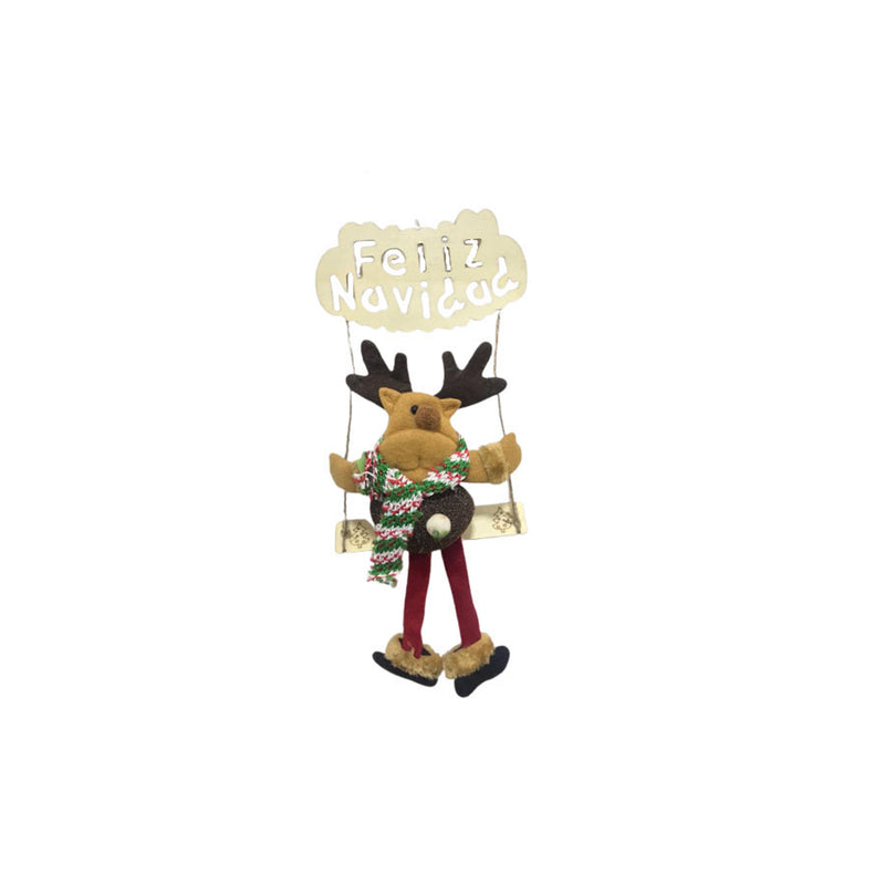Placa Feliz Natal Alce  25cm
