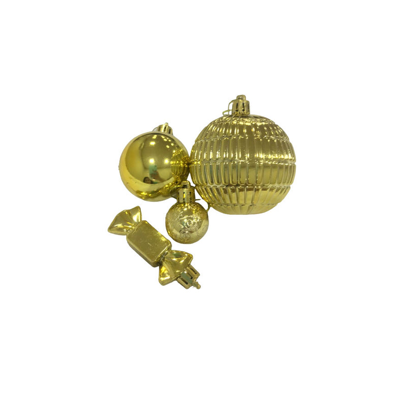 Bola Natalina 40 Peças Dourado