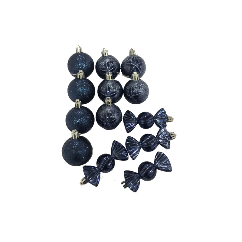 Bola Natalina 13 Peças Azul