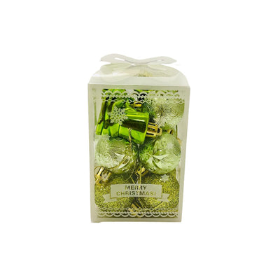 Jogo de Bolas Natalina 6cm Verde Claro 13 Peças