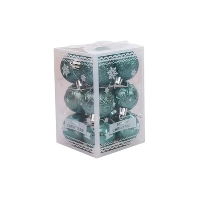 Conjunto de Bolas e Pinhas  13 Peças  Verde PET