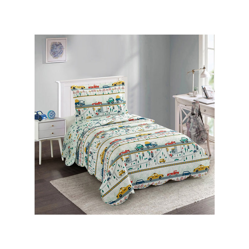 Colcha de Cama Solteiro 2 Peças 160x230m Traffic  - Camesa