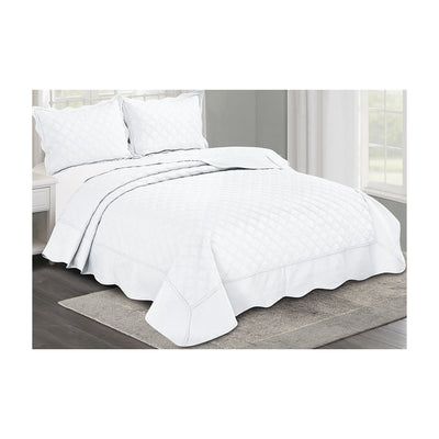 Colcha Casal Camesa Orfeu 220x240cm com 3 Peças branca